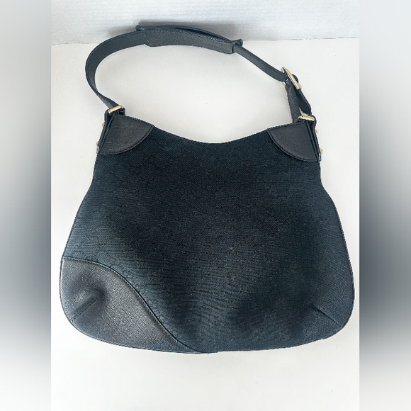 Pre-Loved GUCCI Horsebit SherryGG Canvas Leather Shoulder Bag Vintage - Picture 2 of 12